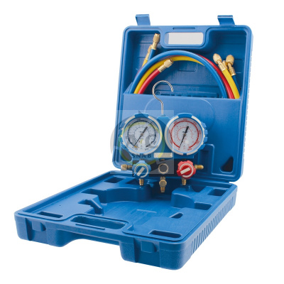 Манифолд Value в кейсе со шлангами 120см D68 R-410a,R-22,R134a,R407c